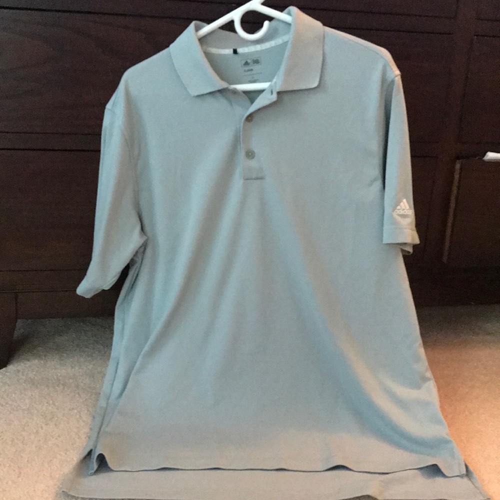 Men’s Adidas ClimaLite grey golf shirt